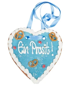 Lebkuchenherz, blau, zum individuell Beschriften