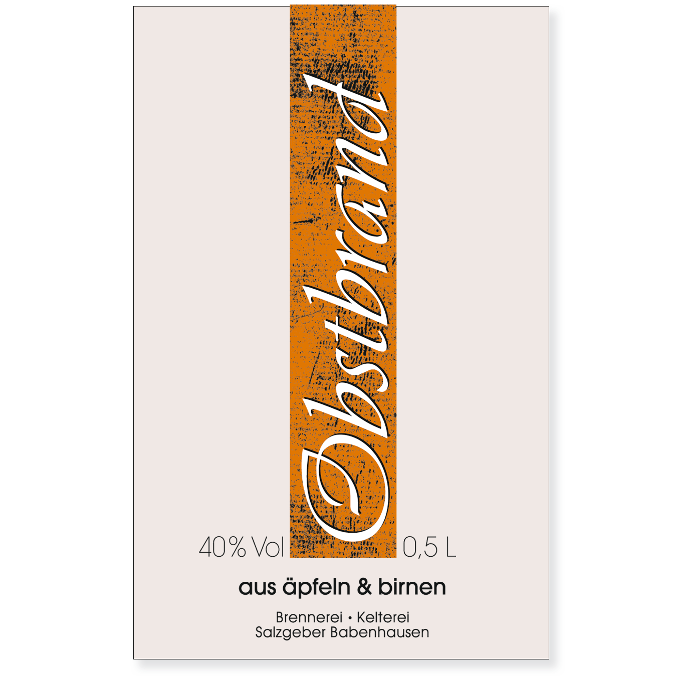 Obstbrand aus Äpfel und Birnen 40 % vol