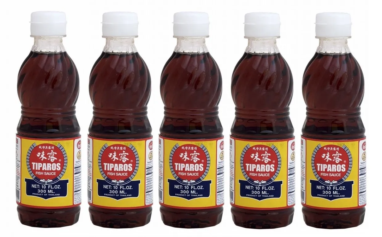 5er Pack TIPAROS Fischsauce (5x 300ml) | Würzsauce mit Fischextrakt | Fish Sauce