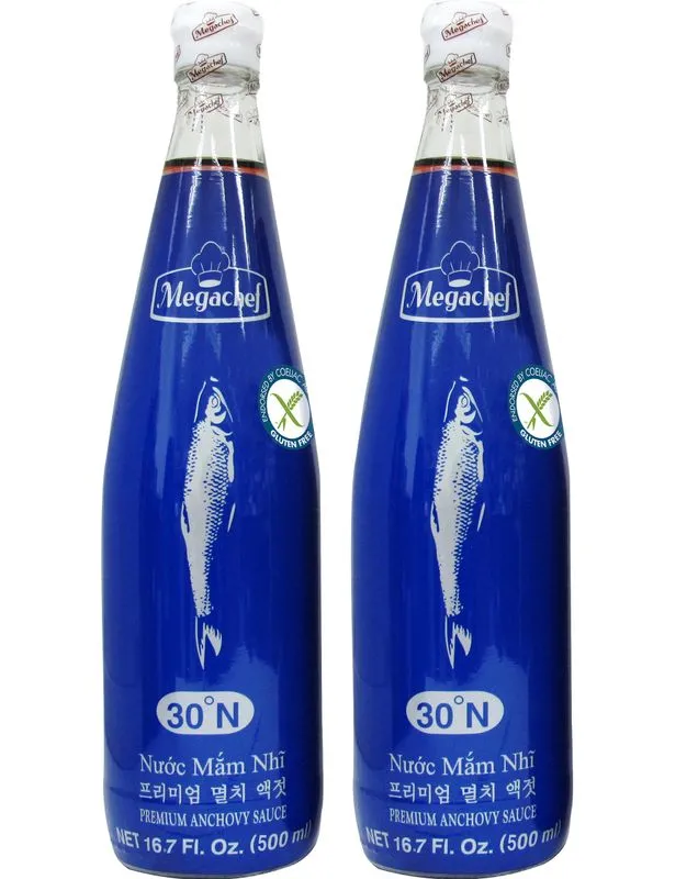 Doppelpack Megachef PREMIUM Anchovy-Fischsauce glutenfrei (2x 500ml) | ohne Glutamat