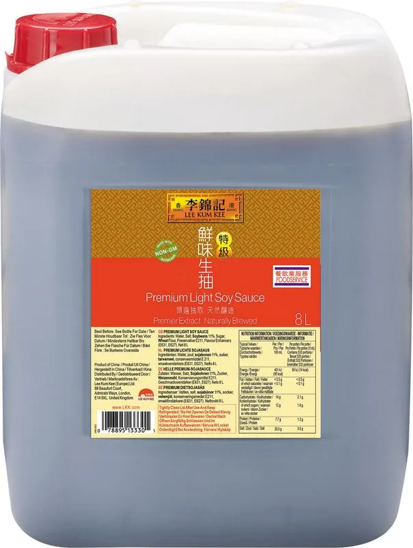 8 Liter LEE KUM KEE Helle Premium Sojasauce Light Soy Sauce Sojasoße Soja Sauce – Bild 2