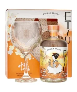 Etsu Gin DOUBLE ORANGE Limited Edition 70cl in Geschenkbox mit einem Glas