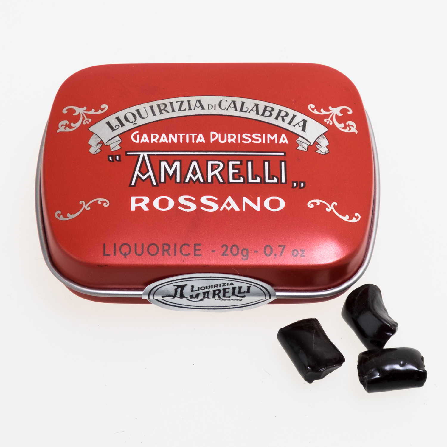 Amarelli Lakritze, Rossano (rote Dose) 20g – Bild 2