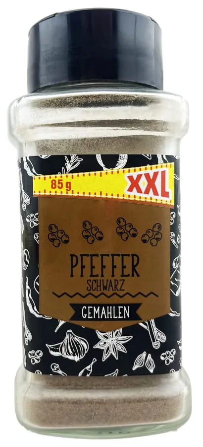 Pfeffer Schwarz gemahlen XXL 85g – Bild 2
