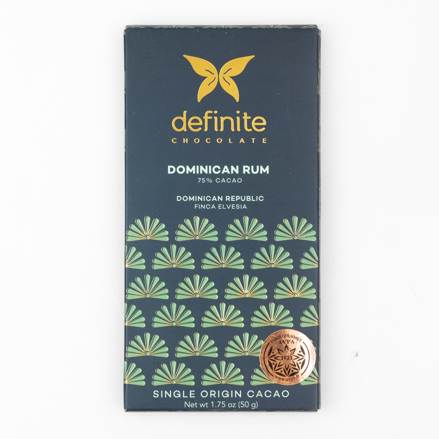 Definite with Dominican rum 75%, 50g