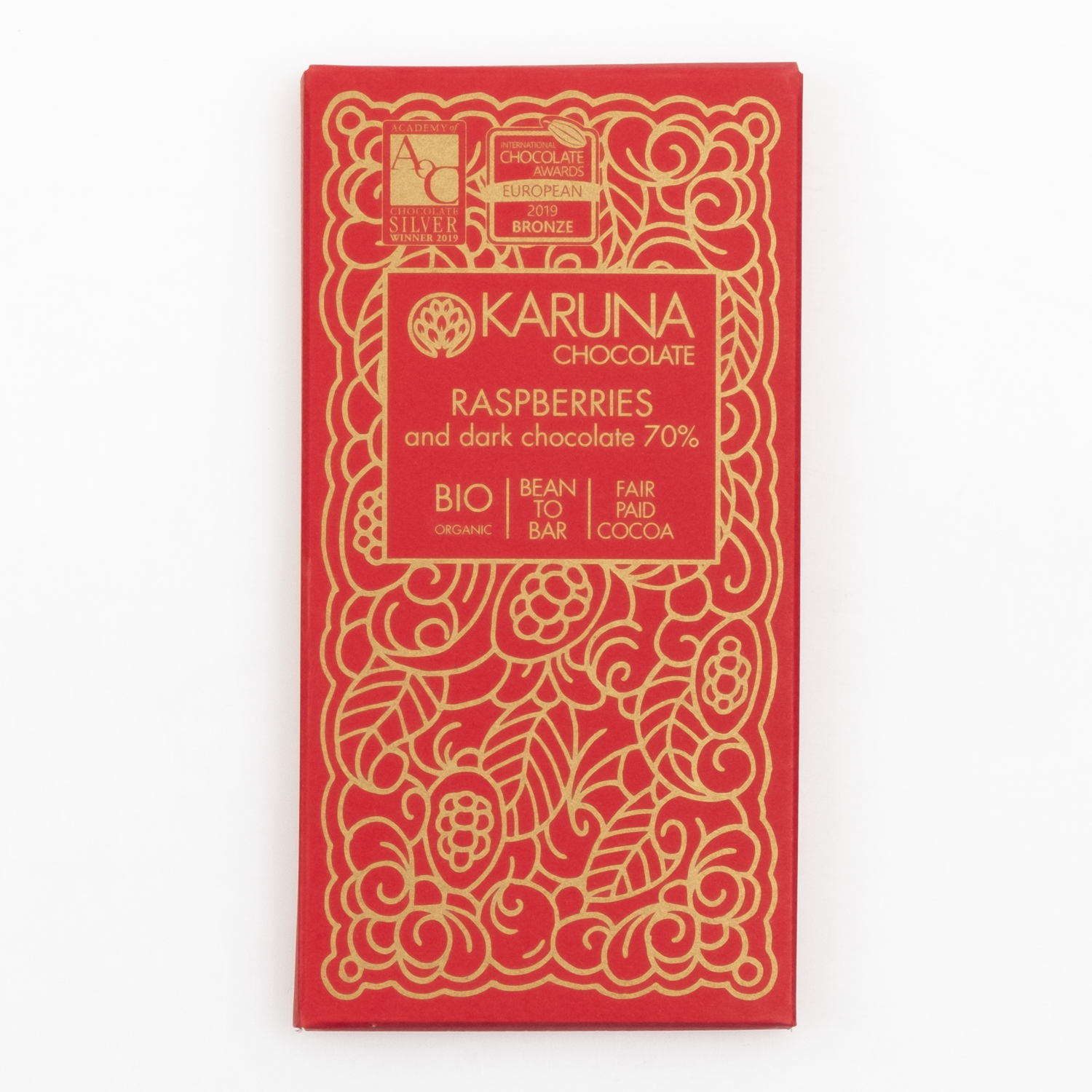 Karuna Belize with raspberry 70% organic, 60g