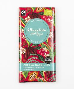 Chocolate & Love Creamy Dark & Nibs organic 55%, 80g