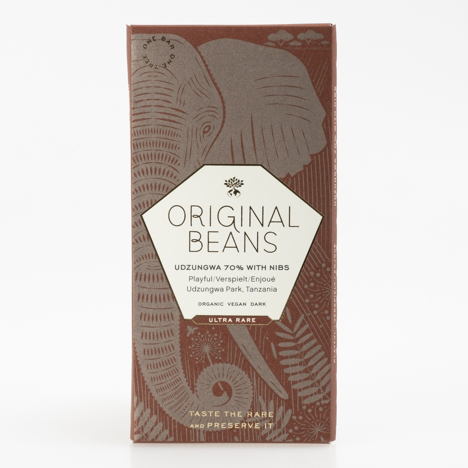Original Beans Udzungwa Nibs Tansania 70% bio, 70g