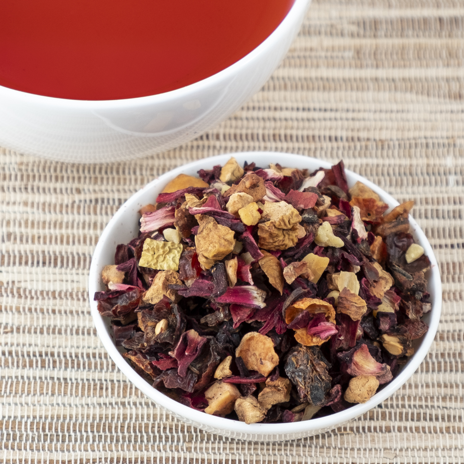 Früchtetee, Kaminfeuer