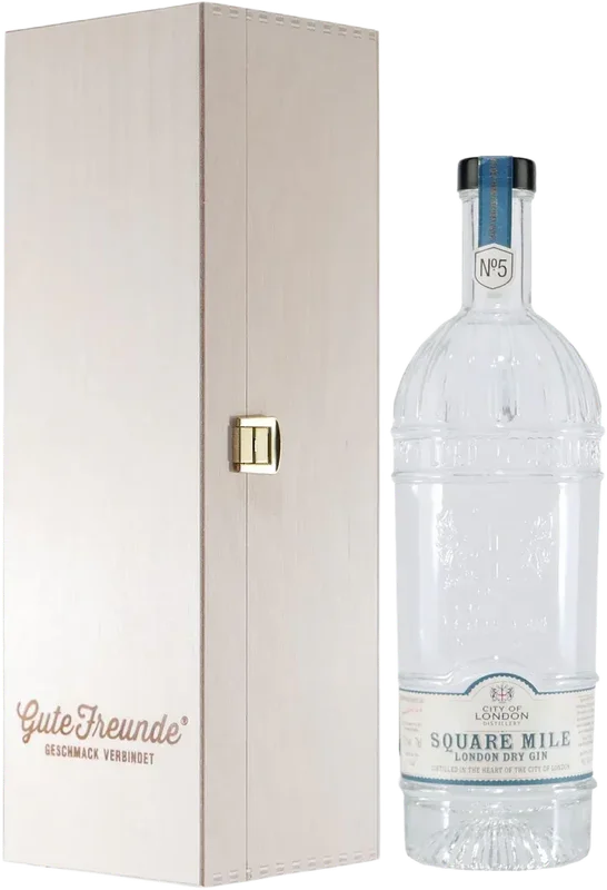 City of London Square Mile London Dry Gin mit Geschenk-Holzkiste