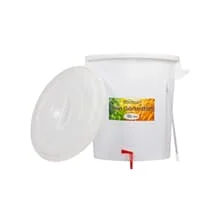 Gärbottich 50 Liter Kunststoff mit Hahn/Abfüllrohr/Deckel
