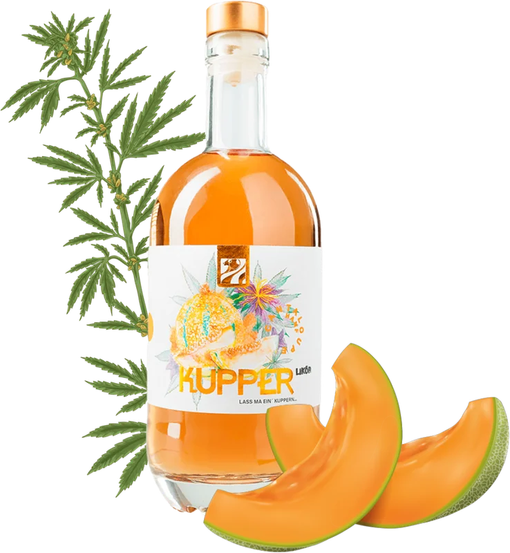 Kupper Cantaloupe Melonenlikör mit Hanf – Bild 2