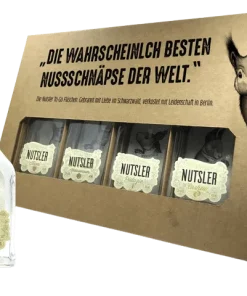 Nutsler Probierpaket – 3x verschiedene Nussschnäpse (1x Hasel extra)