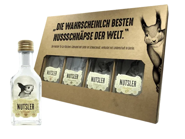 Nutsler Probierpaket – 3x verschiedene Nussschnäpse (1x Hasel extra) – Bild 2