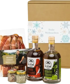 Christmas box Oh du Fröhliche (1x garlic oil + 1x chili oil + 2x salt mix + 1x smoked ham)