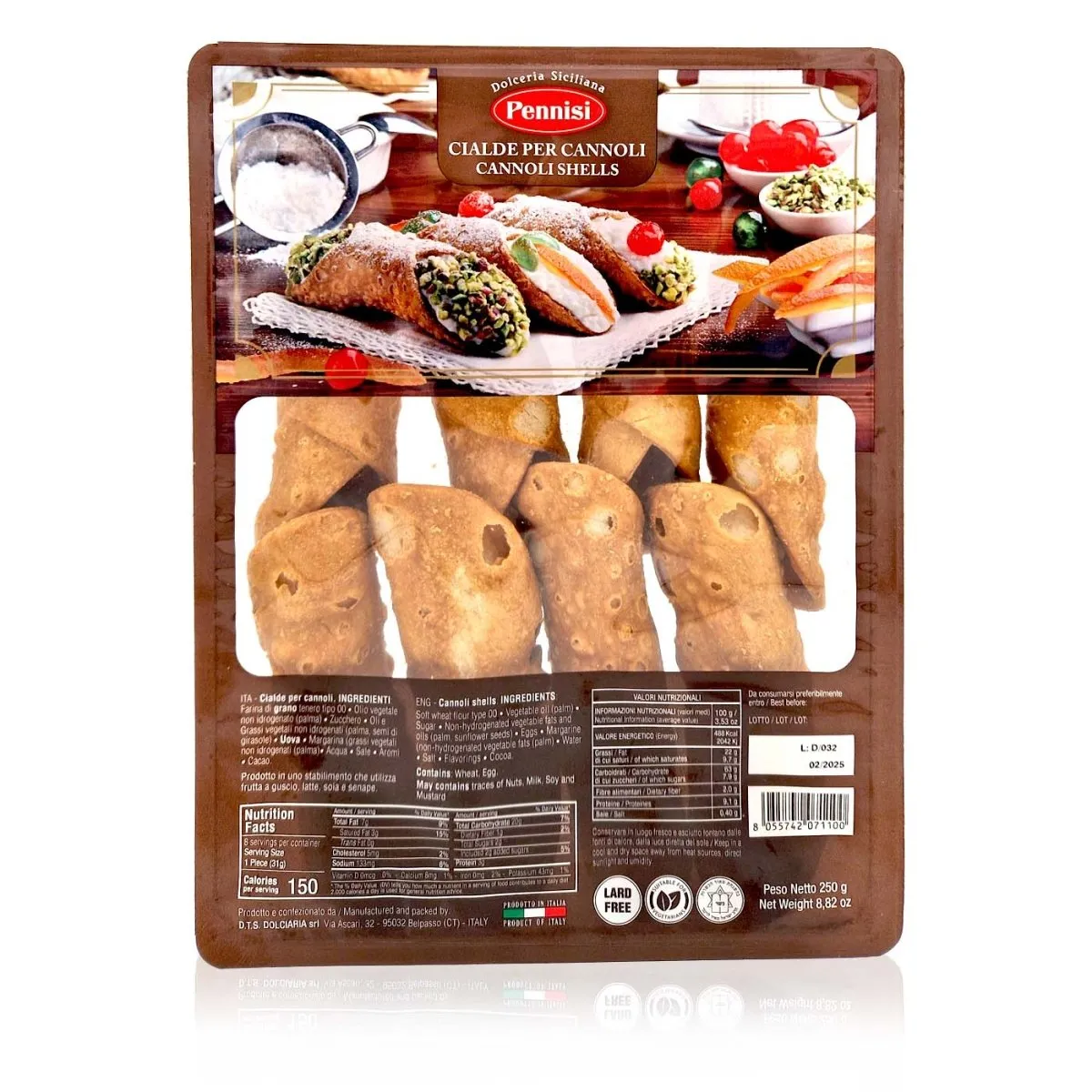 PENNISI Cialde per Cannoli-Frittierte Teigrolle – 0,15kg – Bild 2