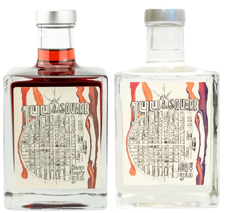 Mannheim gin package – 144 Square Mannheim Dry Gin + 144 Raspberry Square Gin – Bild 2
