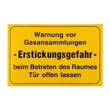 Warnschild ERSTICKUNGSGEFAHR selbstklebend